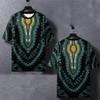 Vintage African Ethnic Stripe 3D Printing T-shirt O-Neck Oversized Short Sleeve Tees Tops Summer Men Clothing Size XXS-6XL