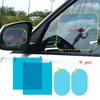 4 Pcs Car Rearview Mirror Film Anti-Rain Fog Waterproof PET Clear Film Accessory