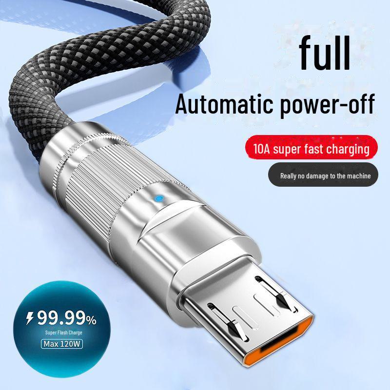 Плетеный кабель USB-C для сверхбыстрой зарядки 120 Вт для Apple, Huawei и Android (6A)