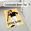 Personalized Crystal Velvet Carpet,Harry Styles Custom Printed Name, Plush Area Rug For Home Indoor Decor