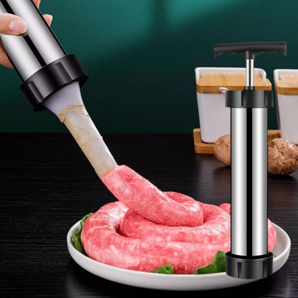 Widened Tube Sausage Maker Stainless Steel Sausage Stuffer Efficient Sausage Filler Kitchen