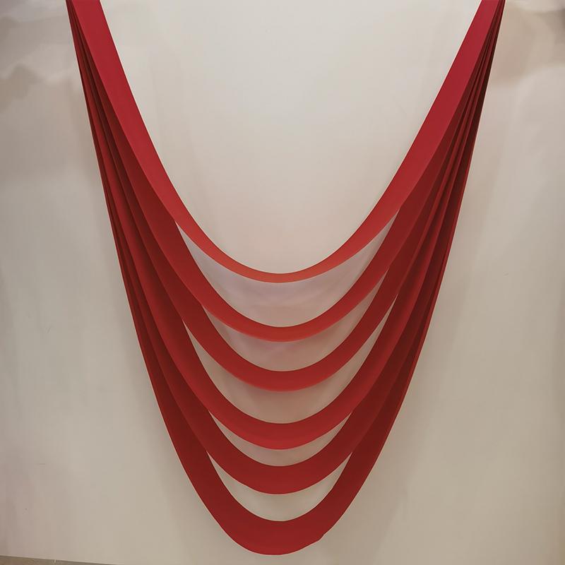 Wedding Ceiling Cloth Curtain 6 Layer Wave Curtain Drapery Fabric Draping Birthday Party Ceremony Reception Wall Hanging Decor