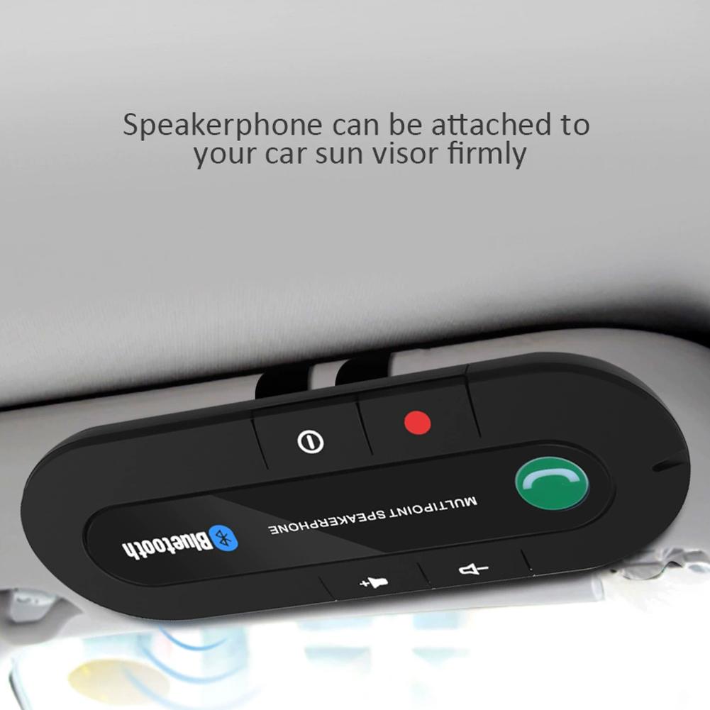 Автомобильный Bluetooth 4.1 Hands-Free Динамик-Микрофон для Солнцезащитного Козырька, Автомобильный Bluetooth-Комплект, Аудио MP3 Музыкальный Плеер, Беспроводной Автомобильный Комплект, Динамик для Телефона