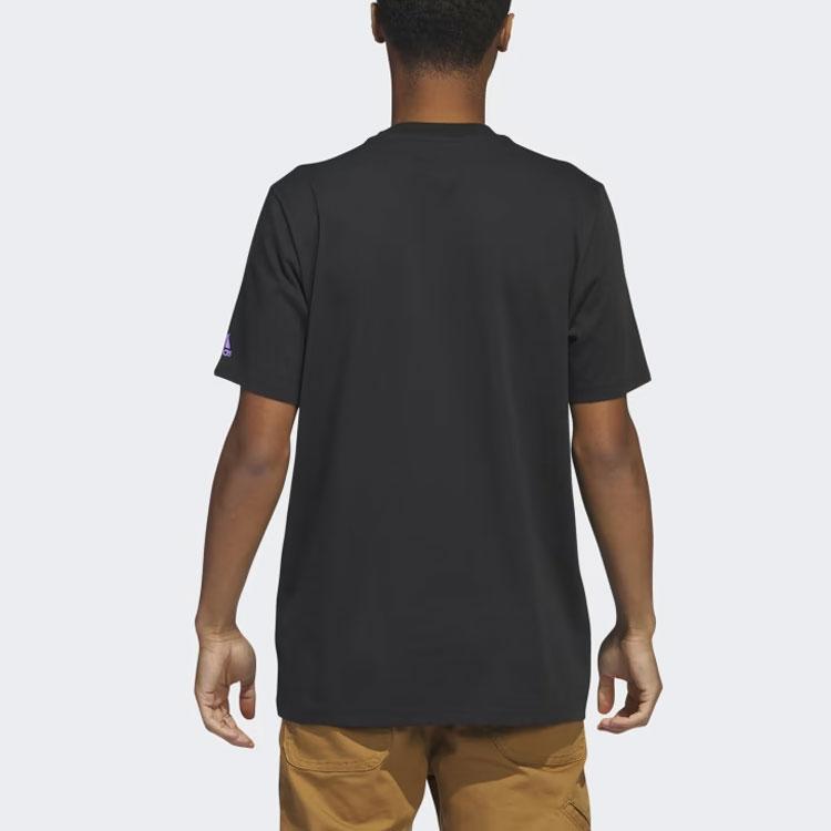 Adidas T Shirts Men's Black Crew Neck Moderate Straight Fit HS2530