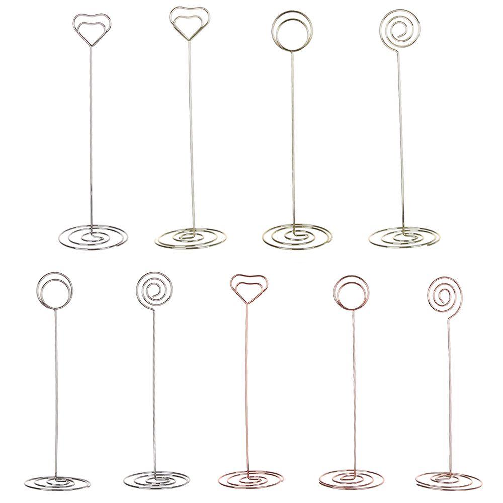 Heart Shape Wedding Supplies Paper Clamp Place Card Photos Clips Clamps Stand Table Numbers Holder