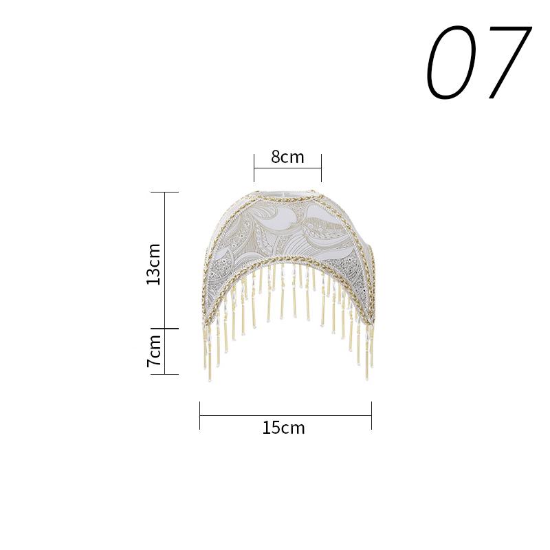 Classical Romantic Fabric Tassel Lampshade Vintage Court Style Chandelier Lamp Shade Dining Living Room Bedroom Table Lamp Shade
