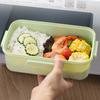 Ланч-бокс 1,1 л, герметичное отделение, большая емкость, герметичное хранение продуктов в микроволновой печи с ложкой, детская школа
