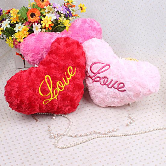 Мягкая плюшевая подушка в форме сердца, романтическая подушка для сна в форме сердца, мягкая набивная