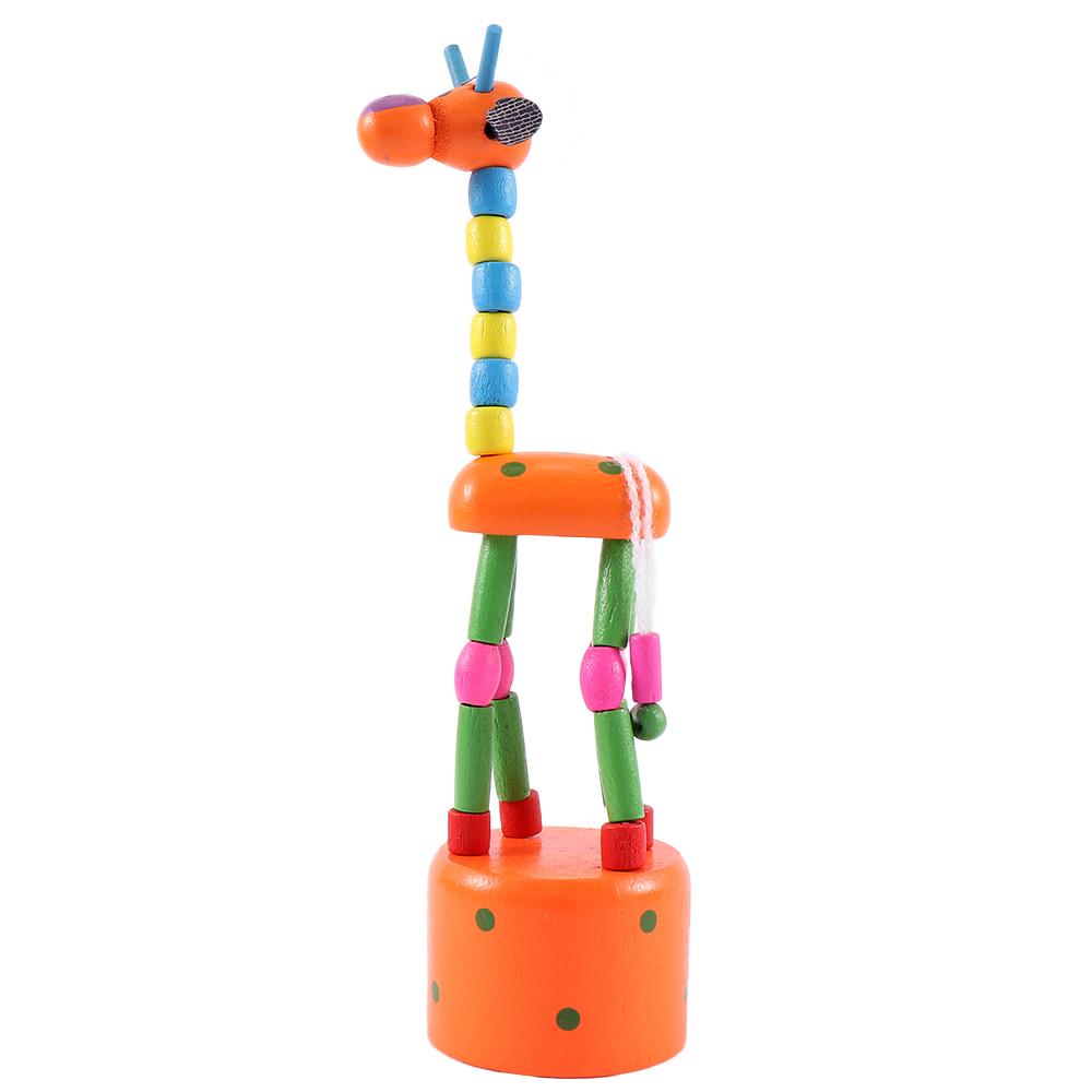 Intellectual , Party Swing Animal Colorful Cartoon Wood Home Garden Wooden Giraffe Dancing Giraffe Rocking