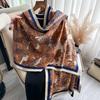 Mori Girl Wind Small Daisy Print Imitation Cashmere Scarf Winter Comfortable Warm Shawl