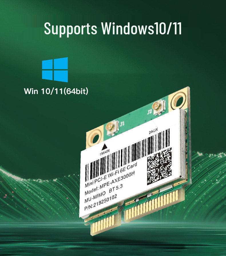 AX210 AX200 AX3000 WiFi6 Gigabit Wireless Network Card with Bluetooth 5.2 MINI PCIe