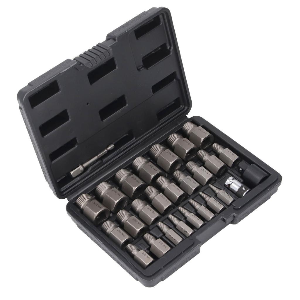 Набор из 26 предметов Экстрактор болтов Набор 3/8 дюйма Вороток Шестигранный Экстрактор сорванных болтов Набор головок