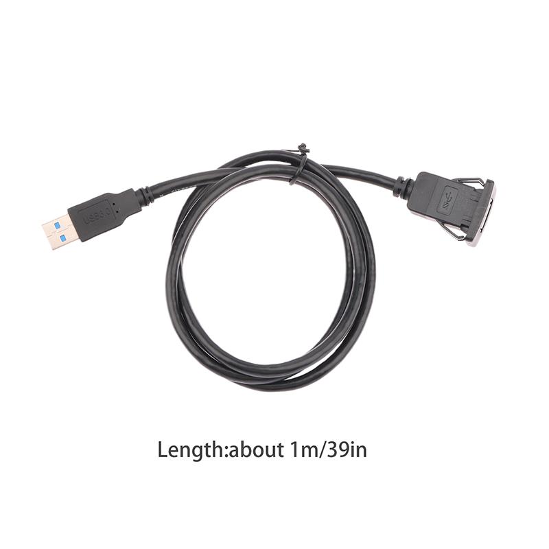 1 шт., удлинительный кабель для скрытого монтажа на панель USB 3.0 с пряжкой для приборной панели автомобиля, грузовика, лодки, мотоцикла