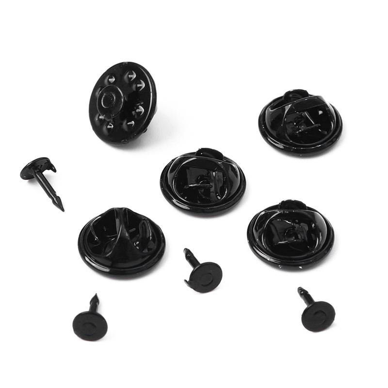 30 компл./пакет, держатель для бейджа, застежка-бабочка, булавка на спине, брошь, крышка для ухода за клатчем, завязка для ногтей, задние пробки, родиевые ювелирные изделия, фурнитура