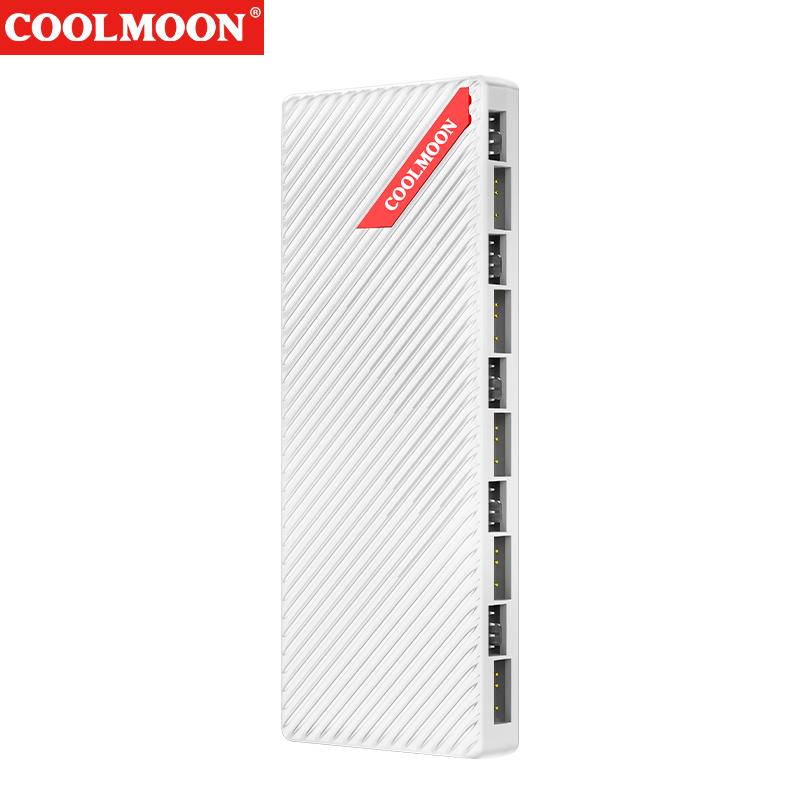 1 To 10 PWM & ARGB Hub Splitter SATA Powered 4 Pin PWM 3 Pin Addressable ARGB Adapter ARGB Controller Splitter for PC Case Fan