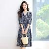 Loose Belly-covering Dress for Women's New  Design, Thin Middle-aged Thin Floral Dress
