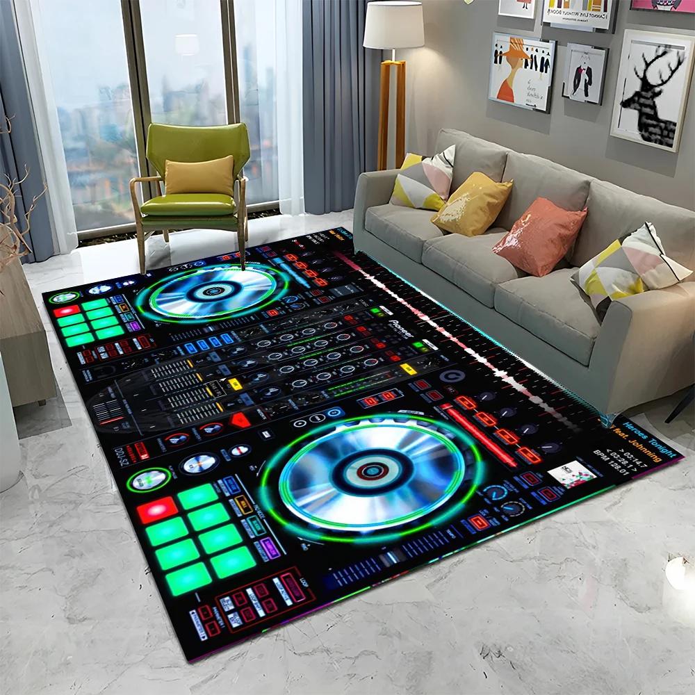 3D DJ Music Screen Keyboard Cartoon Carpet Mat для дома, гостиной, спальни, дивана, коврика для двери, коврика для детской зоны, нескользящий коврик для пола