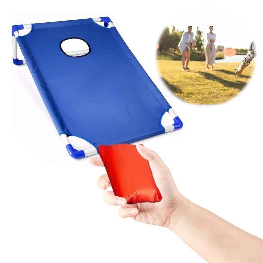 Red Blue Bean Bags Game Throwing Cornhole Game Board Portable Cornhole Set  Sports Toys