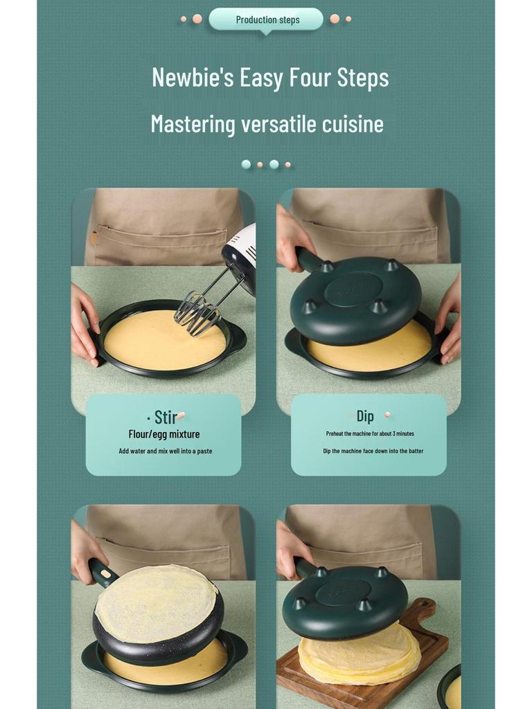 Compact Electric Crepe & Spring Roll Maker Pancake Griddle Machine