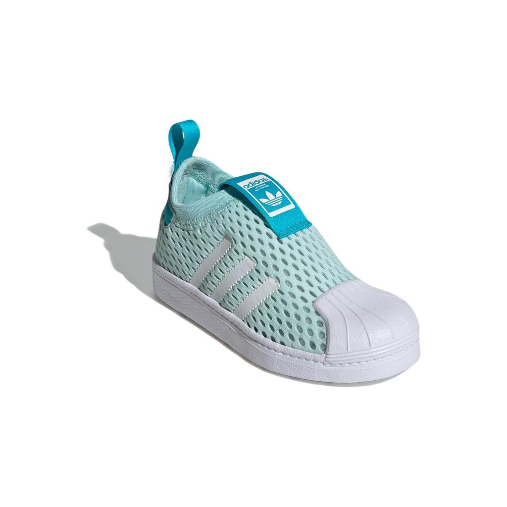 Adidas Оригинальные детские низкие кеды для скейтбординга Superstar 360 2.0 Детские кроссовки Зеленый Белый JH6373