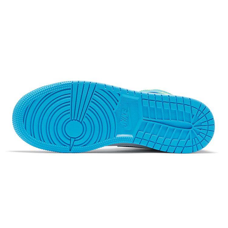 Детские кроссовки Air Jordan 1 Mid SE GS Sprite синие темно-пудрово-синие Racer-Blue DA8010-400