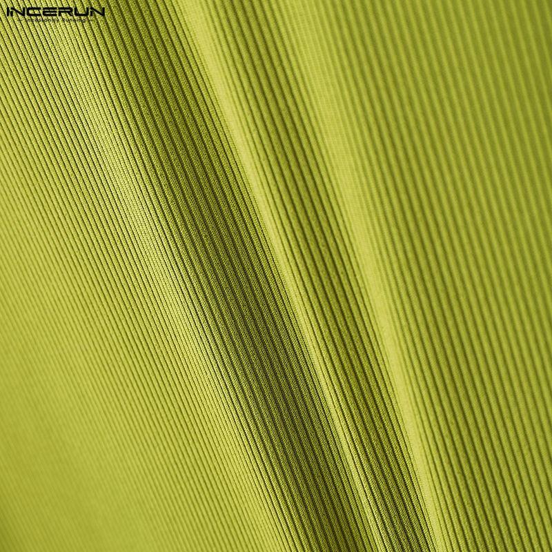 INCERUN Весна Мужской Водолазка Длинный Рукав Приталенный Пуловер Топы Майки