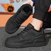 2024 New Men Vulcanize Shoes Winter Warm Short Plush Casual Male Sneakers Outdoor Flat with Lace-up Solid Color Size39-44