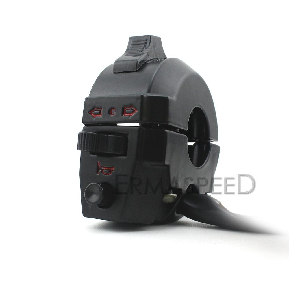 Универсальный переключатель света для мотоцикла, 22-25 см, аксессуары для мотоциклов дальнего/ближнего света, алюминиевый переключатель на руль для уличного мотоцикла