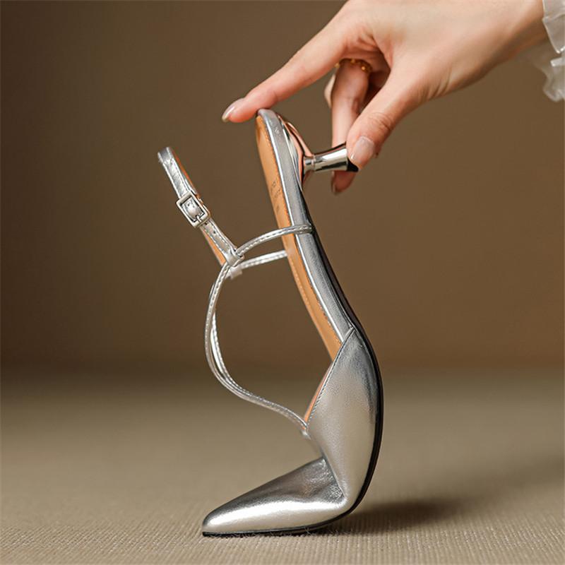 Модные новые летние сандалии из овечьей замши, женская обувь, сандалии с острым носком для женщин, модные сандалии с закрытым носком, обувь ручной работы из натуральной кожи