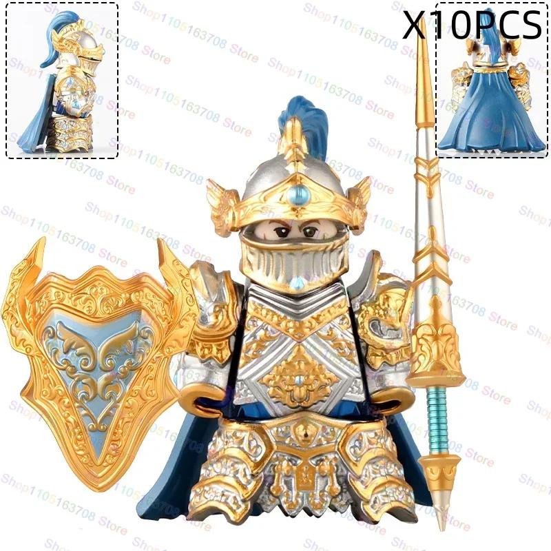 Medieval Round Table Knights Iron Man Knights War Horses Gold Armor Accessories Building Blocks Action Dolls Toys R123 R531