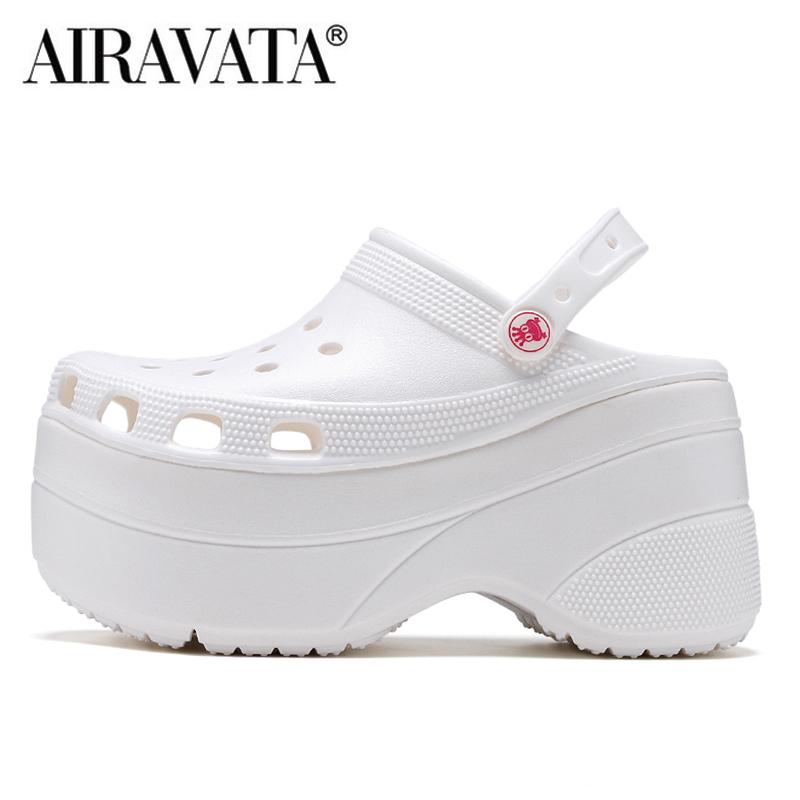 Модные сандалии, женские сандалии на платформе, сабо, садовые тапочки без шнуровки для девочек, пляжная обувь, шлепанцы Sandalia Plataforma