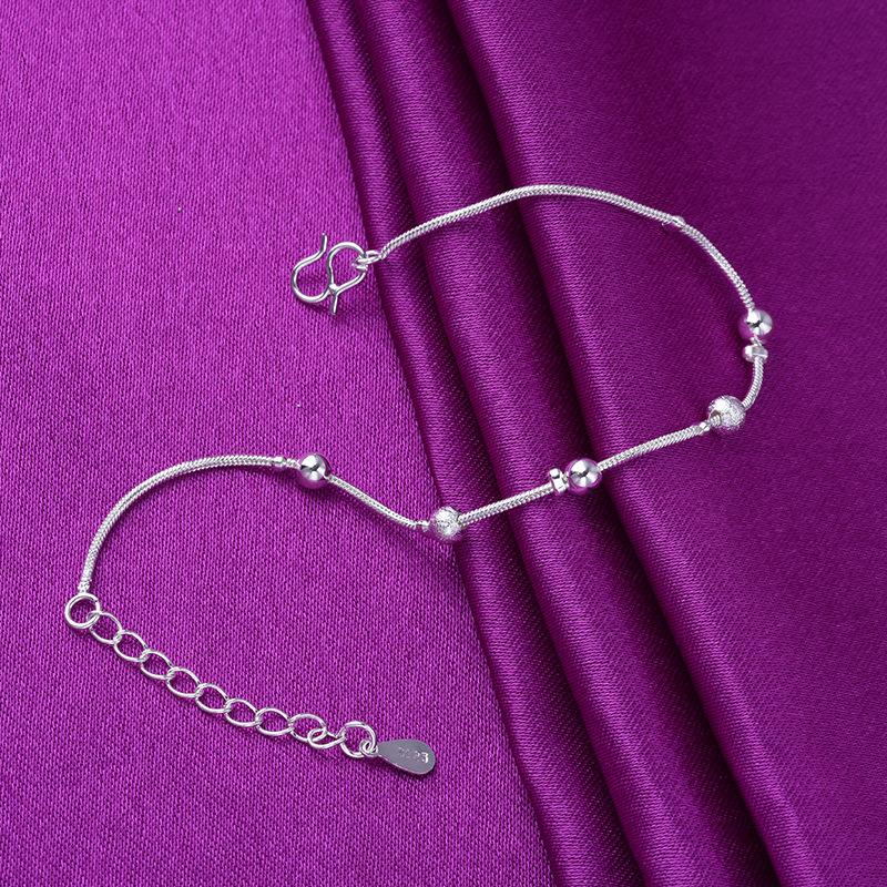 Простой и милый браслет-колокольчик, серебряные украшения, дикий и красивый ножной браслет для женщин