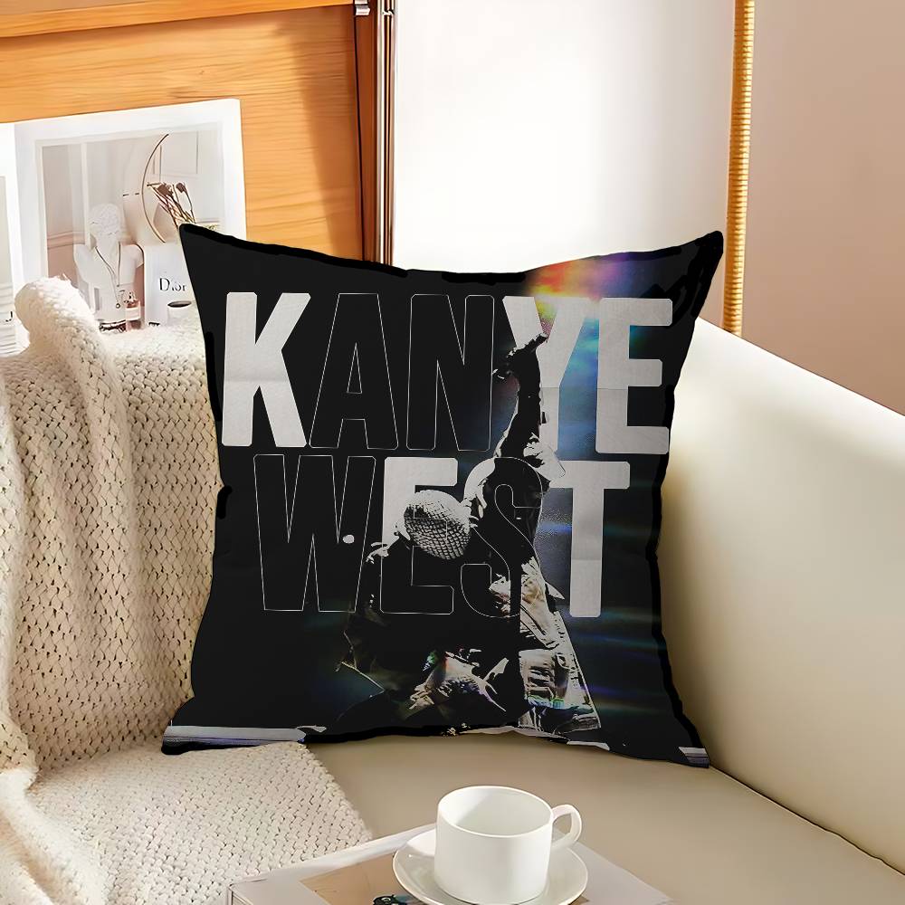 K-Kanye W-West Rapper Cushion Cover Polyester Sofa Cushions Decorative Throw Pillows Home Decoration Pillowcover