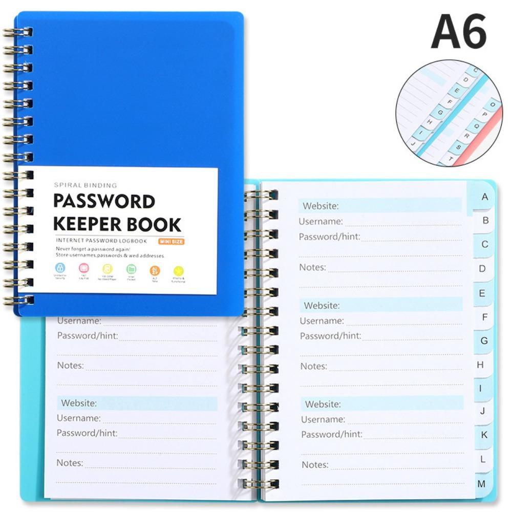 With Alphabetical Tabs Spiral Password Keeper Book Internet Address Organizer Logbook  Woman