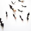 12PCS 3D Life-like Bats Decorative Scary Wall Decal Halloween Wall Sticker Decor