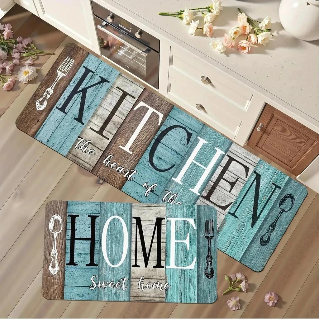 1PC Cowhide Pattern Kitchen Rug Non-Slip Door Mats Pop design Bathroom Rug Bath Mat Carpet for Home Sink Laundry Decor
