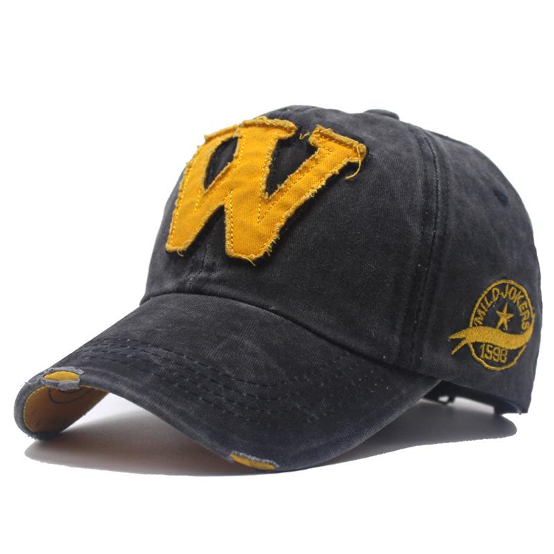 Hot-selling new trendy men's and women's sun hats summer sun protection hats W letter hats old cap spot