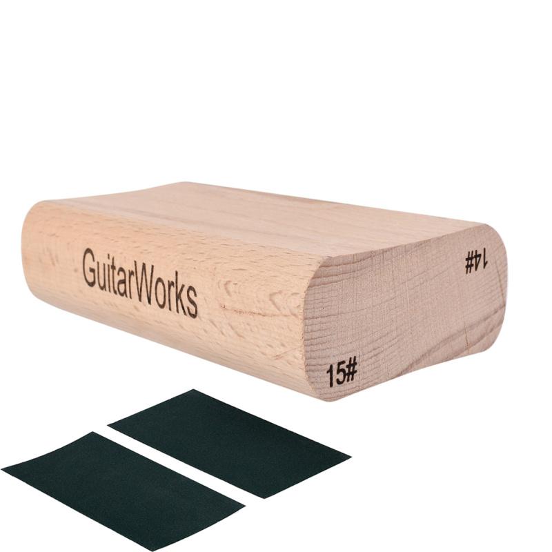 Шлифовальный блок двойного назначения для выравнивания ладов радиуса, инструмент для гитарного грифа, выравнивание ладов