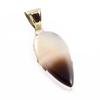 Natural Montana Agate Gemstone 925 Sterling Silver Two Tone Pendant 1.9'' M4W13