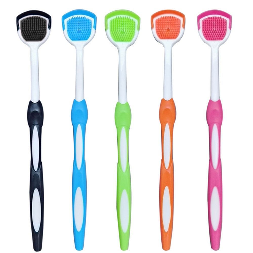 Oral Hygiene Tool Silicone Oral Care Tongue Brush Tongue Scraper Cleaner Tongue Scraper Mouth Brush
