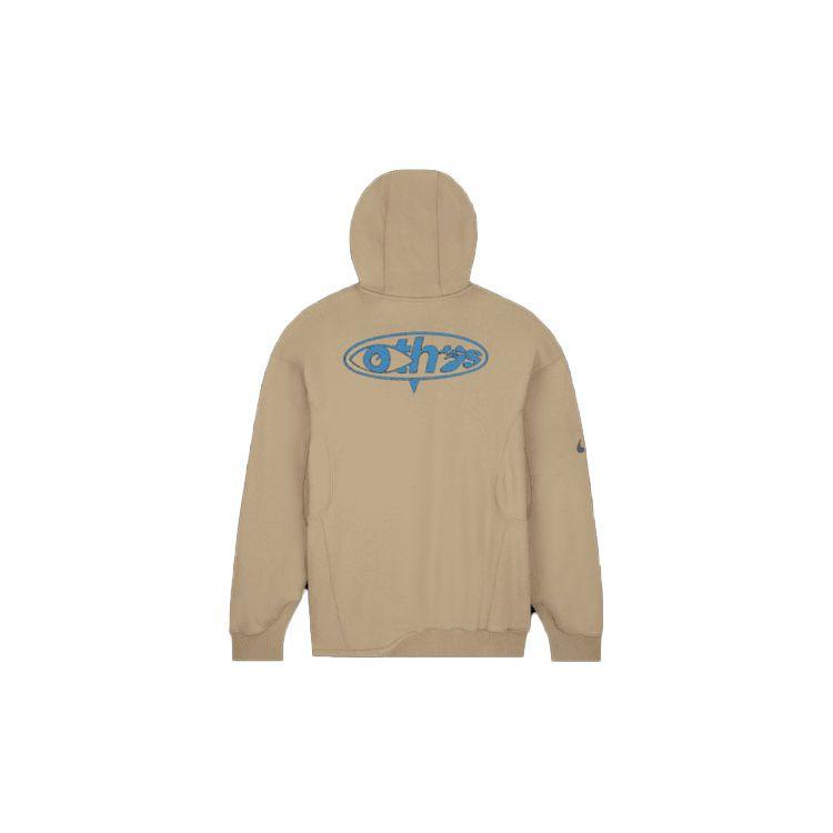 Nike X Off-White Флисовая толстовка с капюшоном цвета хаки Мужские топы Тан DN1759-247