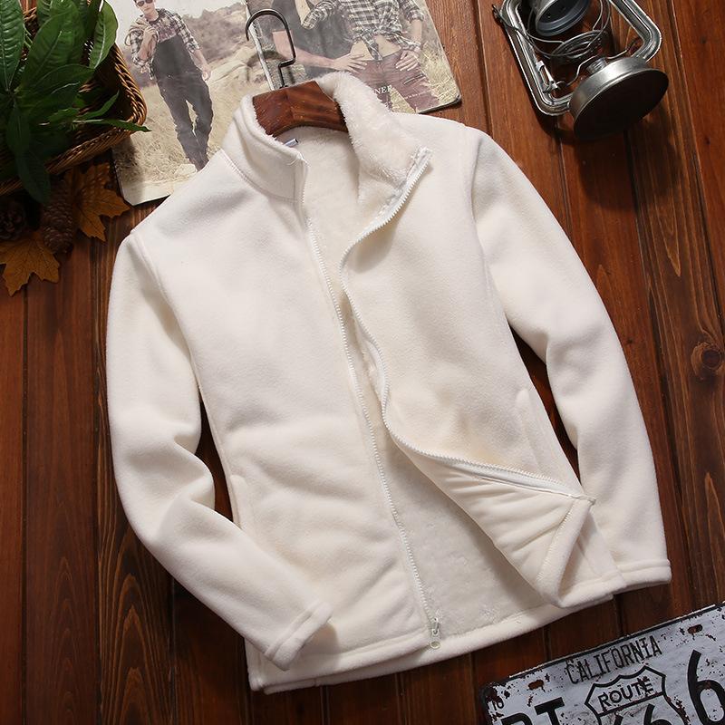 Зимний свитер, пальто, флисовая куртка, толстая однотонная куртка из кораллового флиса