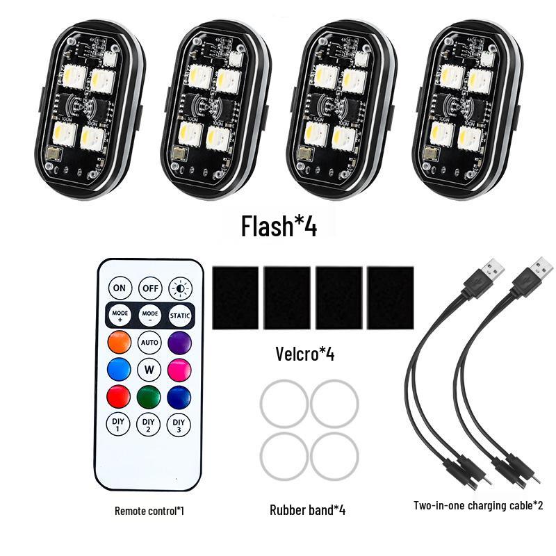 Улучшенный 150 мАч высокояркий восьмицветный авиационный фонарь с радиочастотным пультом и стробоскопическим предупреждением для украшения автомобиля