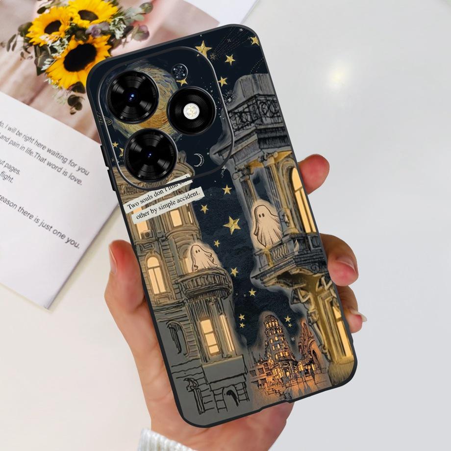 For Tecno Spark GO 2024 2023 2022 Case Soft TPU Silicone Clear Bumper Coque BG6 BF7n KG5 Fundas Marble Space Man Dragon Etui