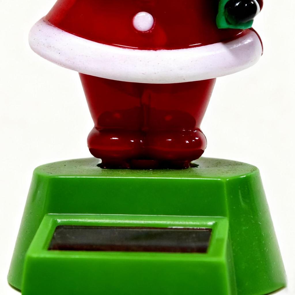 1 шт. Украшение для автомобиля Украшение на солнечной энергии Качающая головой кукла Мультяшная форма Санты Украшение Подарок Креативный интерьер Автомобильный