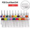 10PCS 0.1-1.2mm Bits Drill Set PCB Circuit Micro Mini Board Print Carbide