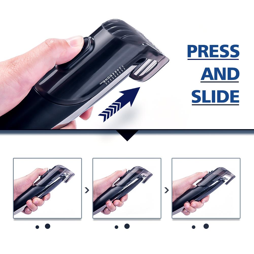 Hatteker Мужская машинка для стрижки волос Электрический триммер для бороды 5 в 1 Профессиональная машинка для стрижки волос Беспроводной набор для ухода KTY