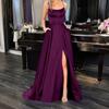 Women's Prom Dress Spaghetti Strap Maxi Dress Sleeveless Formal Halter Backless Side