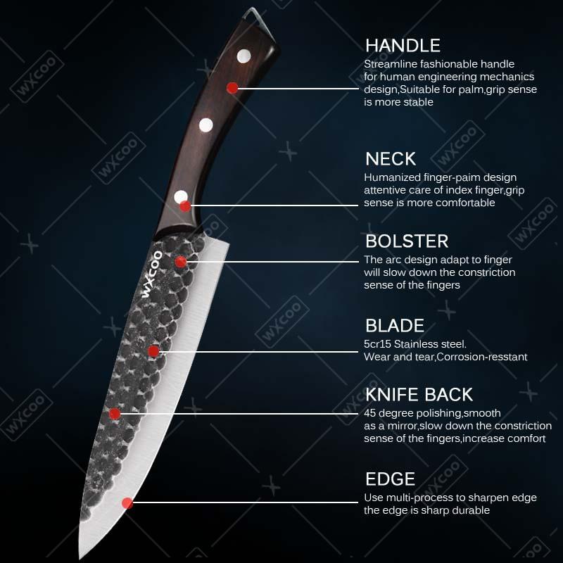 Набор из 2 шт. Ножи для обвалки, мясника, шеф-повара из нержавеющей стали, кухонные кованые вручную, для нарезки мяса, мини-универсальные, кухонные ножи, овощные ножи, топорики