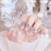 24pcs/box Nail Polish and Wants To Flash Drill. Fake Nails Paste Butterfly Nail Stickers Are Detachable Fake Nails Press On Square Head Full Cover